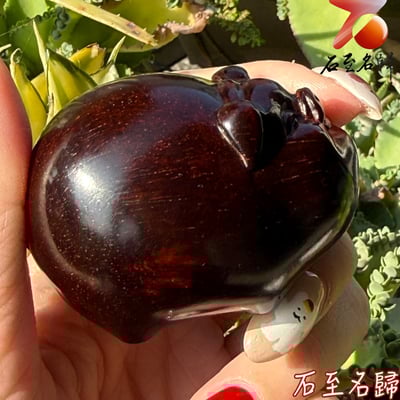 天然 印度小葉紫檀高油密超滿金星樹心料 湘工手作【轉運金豬】4