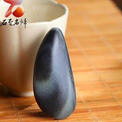 和田玉青花籽料〈一線天〉｜天縫一線 靈氣自生3