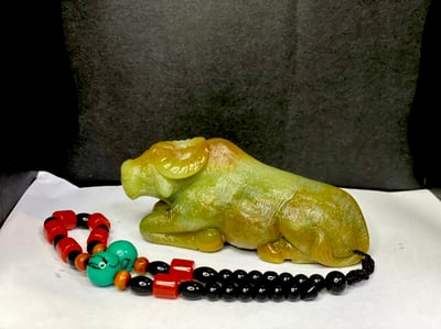 月尾綠手把件【牛轉乾坤】5