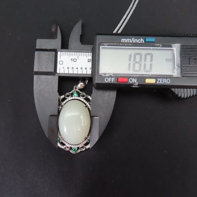 新疆和田玉精品 神秘魔鏡造型項鍊5