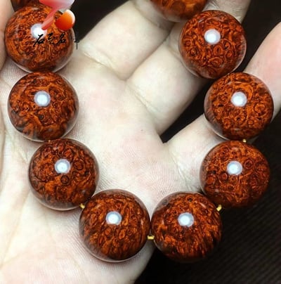 印度小葉紫檀 超爆滿瘤疤18mm手珠【富貴】7