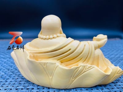 黃楊木精雕作品【大肚能容-彌勒佛】3