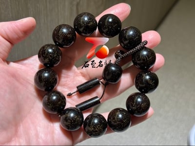 正宗印度小葉紫檀極品鏡面質感 超爆滿星18mm手珠 附精美收藏禮盒+盤玩袋+盤玩手套3