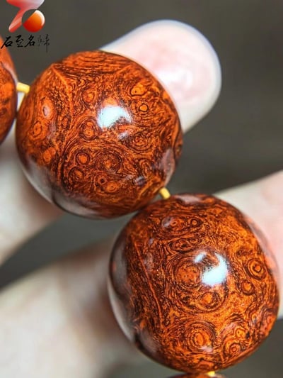 印度小葉紫檀20mm×12顆黃金底老料 【恒】8