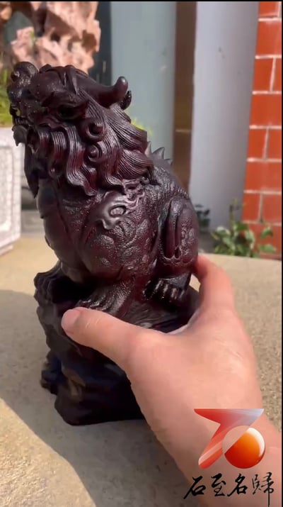 印度小葉紫檀千年高油密老料【山海經神獸貔貅】5