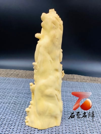 黃楊木精雕作品【如意觀音】3