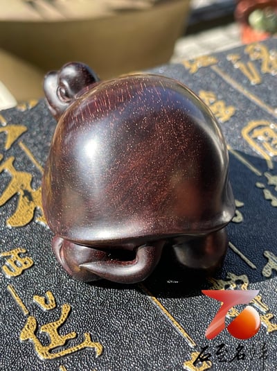 印度小葉紫檀高油密二膘材質 湘工手作【長壽龜】7