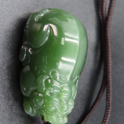 和田玉 貓眼碧玉 附收藏證書【貔貅】5