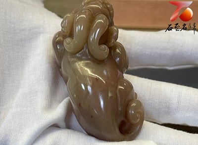 壽山石雕件【招財瑞獸】老師傅手工 附精美收藏禮盒3