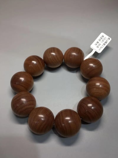 限量4條 印度老山檀香邁索爾正區虎皮紋黑油沉水 25mm手珠3