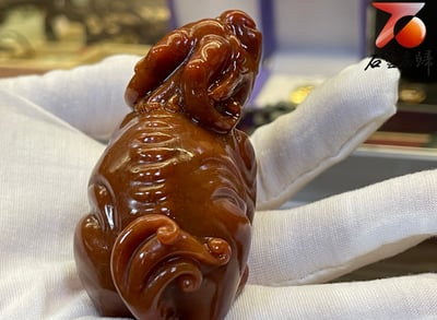 壽山石雕件【招財瑞獸】老師傅手工  附精美收藏禮盒4