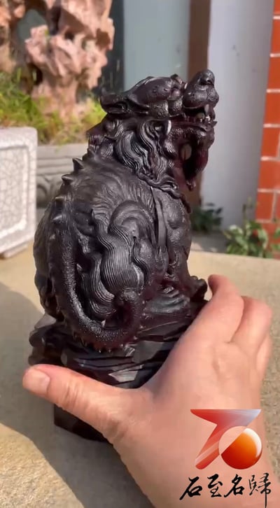 印度小葉紫檀千年高油密老料【山海經神獸貔貅】2