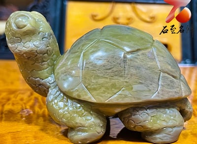 江西芙蓉石純手工雕烏龜 【大地之上-陸龜】張志方老師作品1