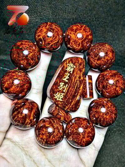 印度小葉紫檀手珠【霸王別姬】25mm×10顆7