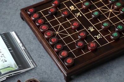 寮國大紅酸枝【文人空間／象棋盤】+精美象棋組2