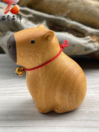 崖柏木雕件【卡皮巴拉】高5.5公分4