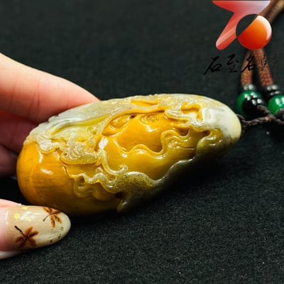 老撾烏鴉皮田黃【烏衣藏金・雙螭呈祥】1