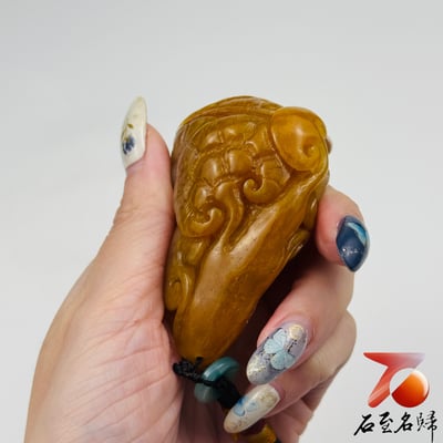 壽山石純手工精雕【靈芝獻瑞】福壽綿長・祥瑞雅藏4