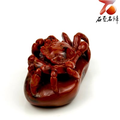 老撾石手工精雕 張國民老師作品【赤甲橫行，鴻運八方】6