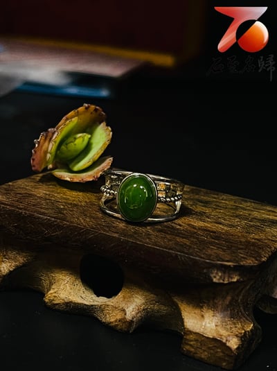 典雅設計 碧玉精品戒指/耳環 附碧玉檢定贈書＋精美收藏禮盒 鑲嵌925銀戒台 款式獨特 造型齊全3