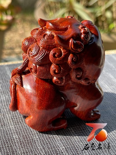 印度小葉紫檀高油密二膘料製 【Q版貔貅】8