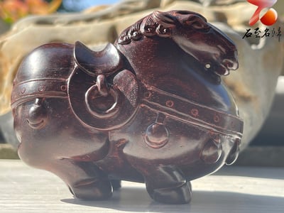 印度小葉紫檀高油密二膘料 湘工手作【馬到成功】3