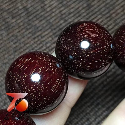 印度小葉紫檀 酒紅爆滿金星 20mm×12顆【存德】7