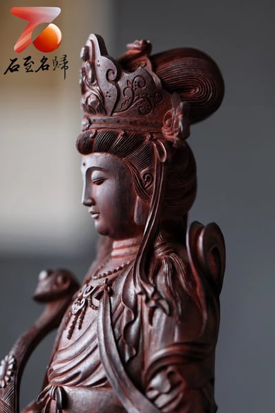 印度小葉紫檀製【如意觀音】4