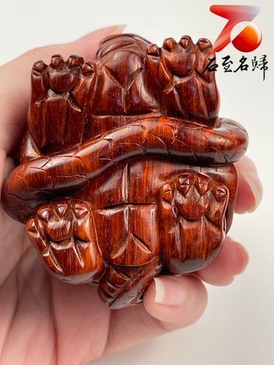 精選印度小葉紫檀高油密材質 湘工手作 【玄武】9