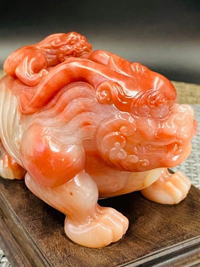 寮國頂級保利石 結晶芙蓉體帶蘿蔔絲【上古神獸】7