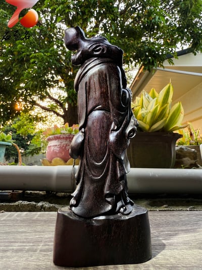 印度小葉紫檀滿金星純手工雕作品【達摩祖師】鎮宅辟邪 頂級匠藝2