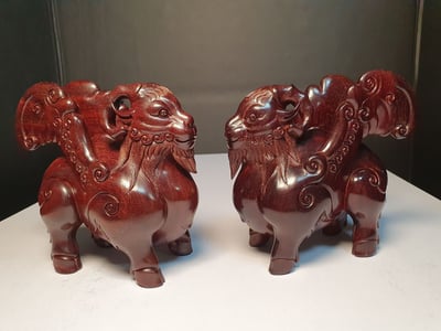 印度小葉紫檀去心純二膘老料【白澤-華藝款】1