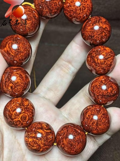 印度小葉紫檀20mm×12顆爆滿瘤疤+金星【道】7