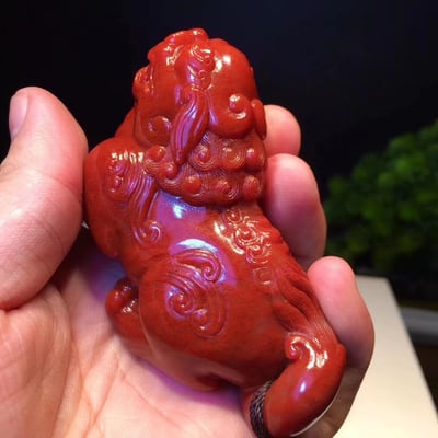 精品-純正朱砂紅貔貅手把件【招財貔貅】7