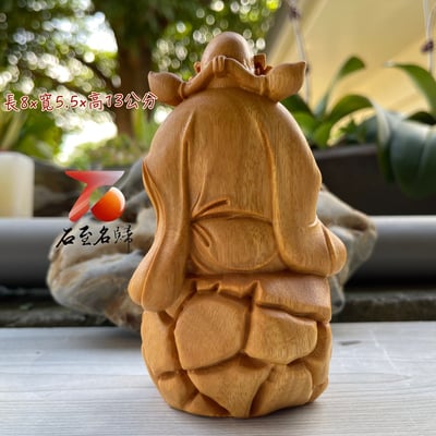 黃楊木原木整料雕件【鍾馗】高13公分 木雕藝品 木雕擺件 木雕神尊3