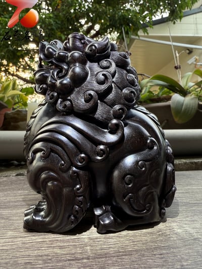 鎮宅之寶｜天地共鳴 印度小葉紫檀金星老料純手工雕刻品 【望天吼】2