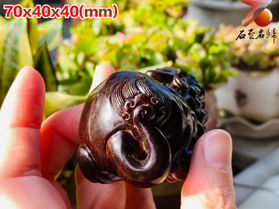 印度小葉紫檀高油密二膘料 湘工手作【瑞獸貔貅】4