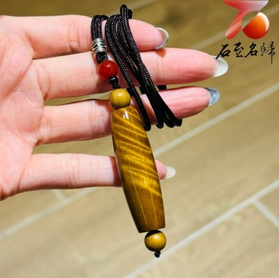 天然 金絲楠木大葉楨楠滿水波紋【天珠吊墜/項鍊】3
