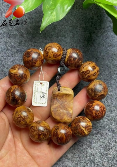 極品收藏 太行崖柏雪花瘤20mm手珠 6號5