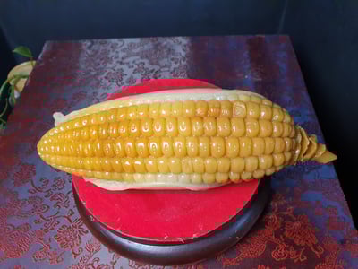 田黃石收藏品 風水擺件 寮國田黃石【玉米】7