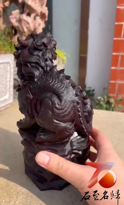 印度小葉紫檀千年高油密老料【山海經神獸貔貅】3