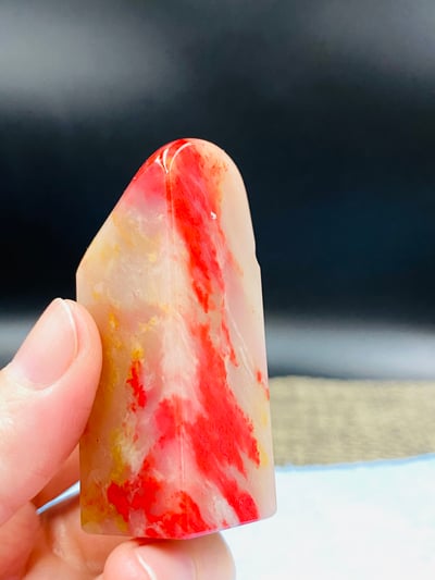 精品老巴林 羊脂玉雞血印章8