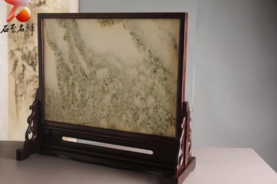 印度小葉紫檀 雲石屏風6