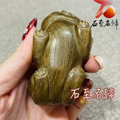 天然金絲楠木小葉楨楠｜嚴選烏木老料（陰沉綠料）【首財貔貅】4