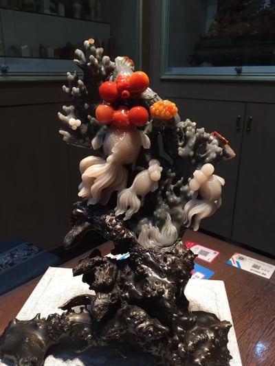 寮國高山五彩石【金玉滿堂1】1