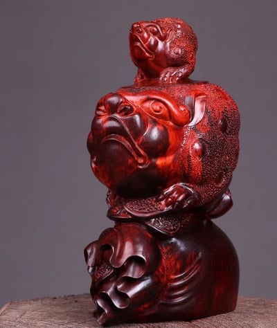 印度小葉紫檀【金蟾茶葉罐】3