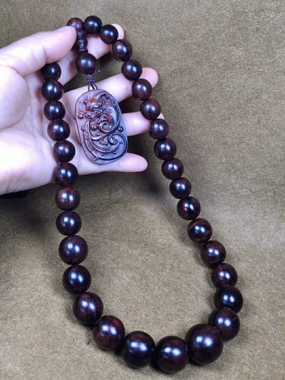 海南黃花梨-紫油梨野生老料【精品手持】一木得品2