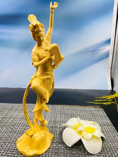 大葉黃楊木【飛天四音】中式古典雅件23