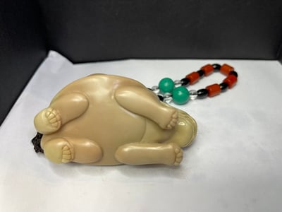 老師傅手工 寮國旗降體手把件【古獸龍龜】10