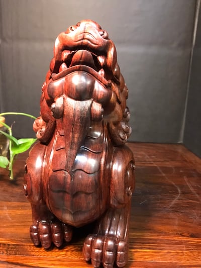 海南黃花梨野生油梨老料【招財大貔貅擺件】2